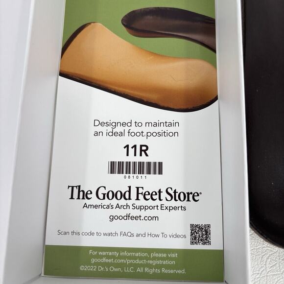 The Good Feet Store Maintainer Arch Support 11R Rigid Deluxe Plus Leather - Picture 7 of 10